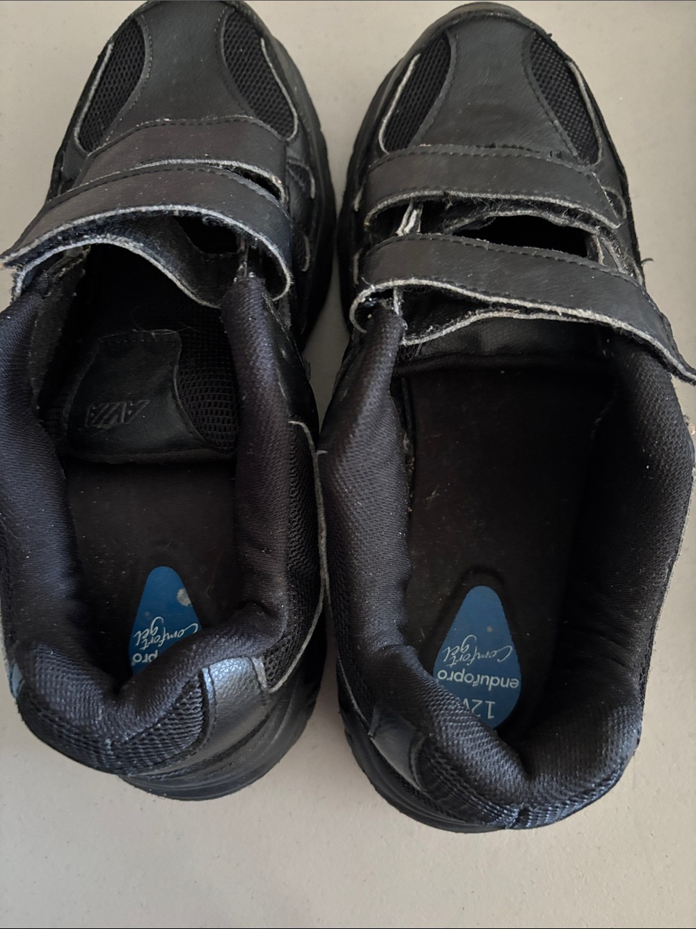 Black Velcro Athletic Sneakers
